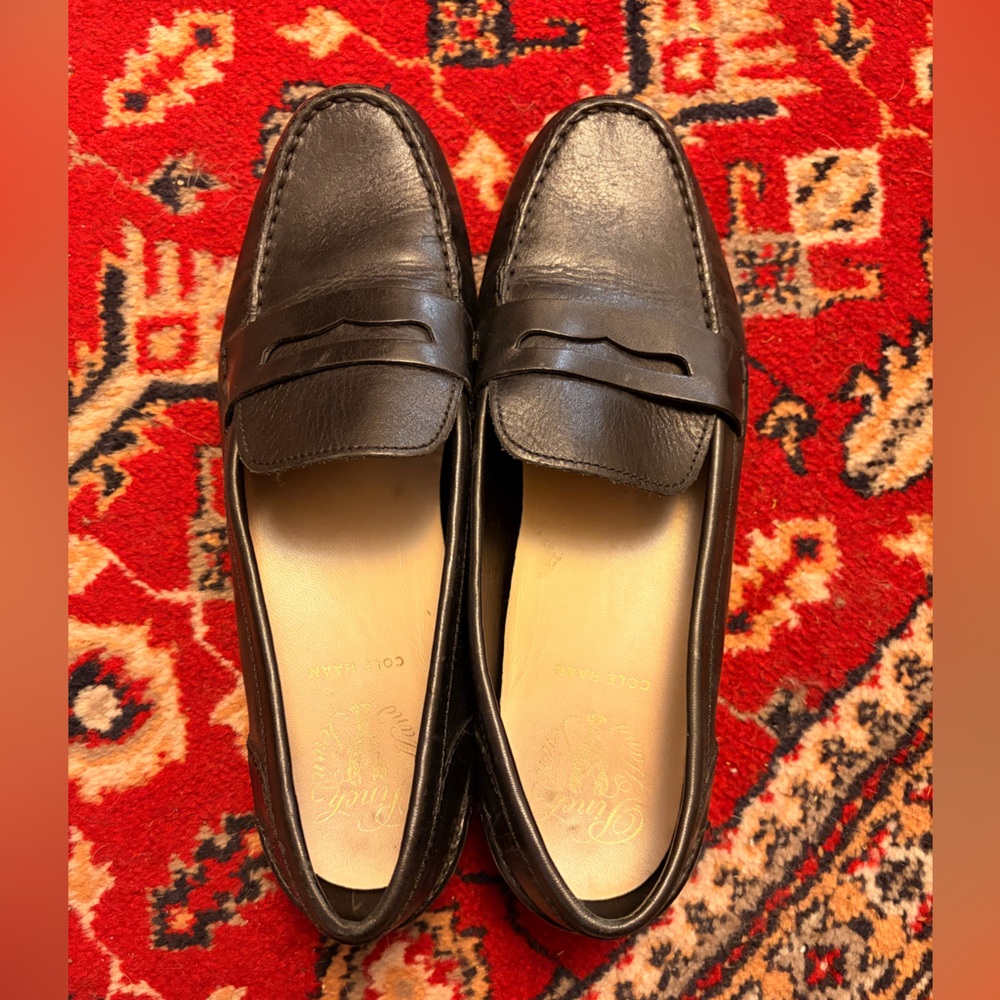 Cole Haan Black Leather Loafers